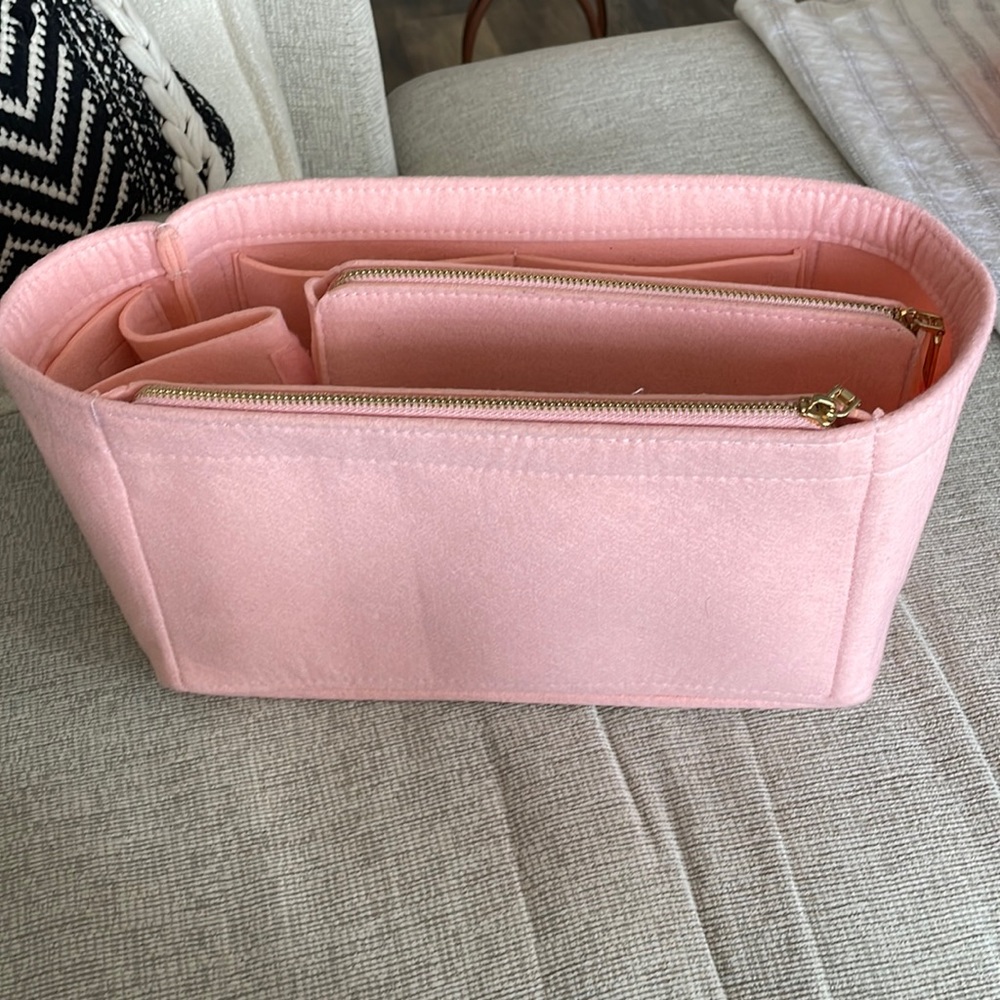 Pink purse organizer insert